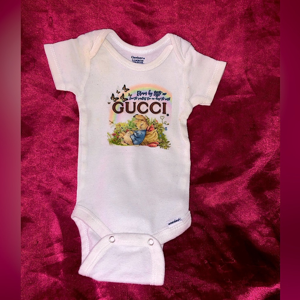 Gerber Onsie Handmade Peter Rabbit Gucci